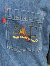 Load image into Gallery viewer, San Fransisco Denim Button Up size Large!
